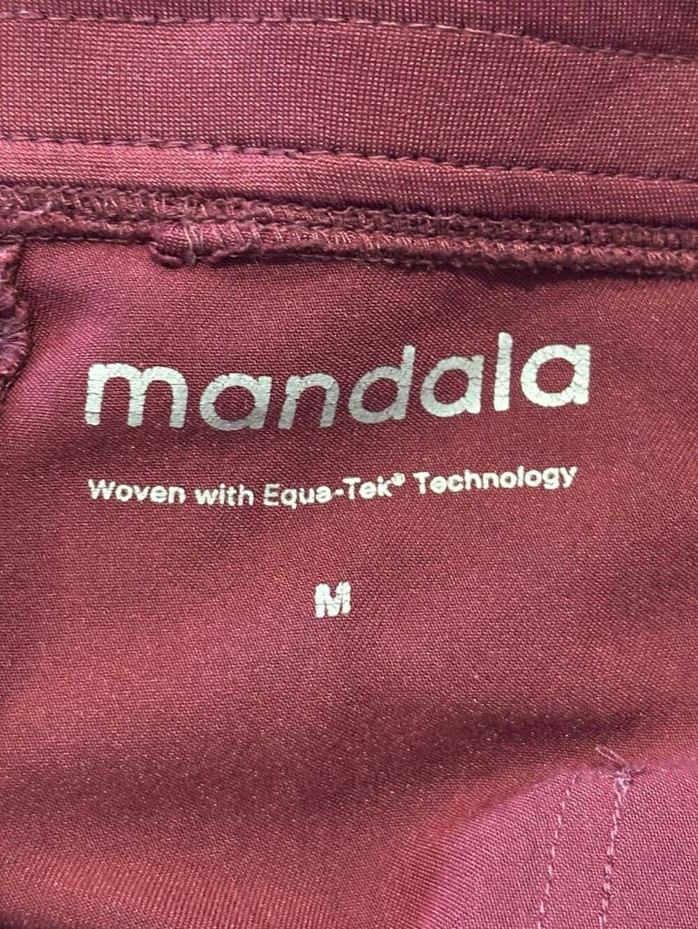 Mandala Women's Burgundy Scrub Pants Medium Drawstring - Picture 2 of 6